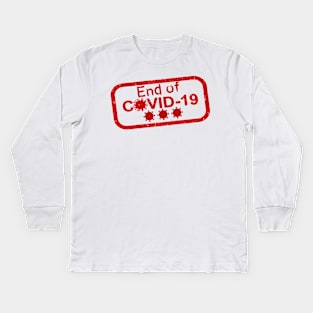 end of covid-19 Kids Long Sleeve T-Shirt